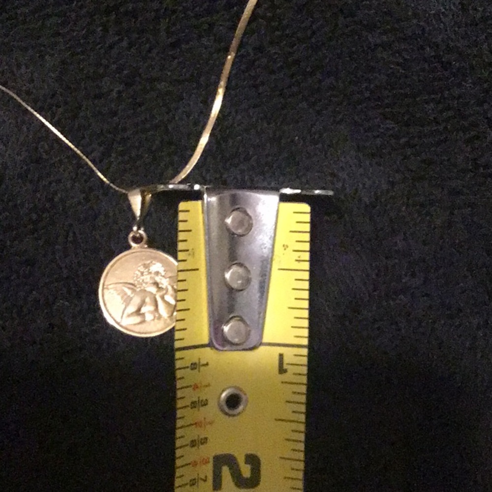 Angel pendant 14K SARO Polished chain not included - Picture 6 of 8
